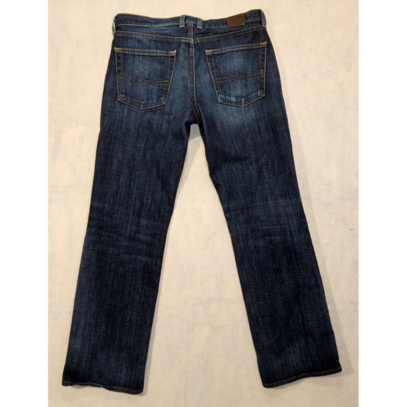 Lucky Brand Jeans Mens Sz 31X31 Vtg Straight Relaxed Whisker Faded Dark Blue - Picture 4 of 8